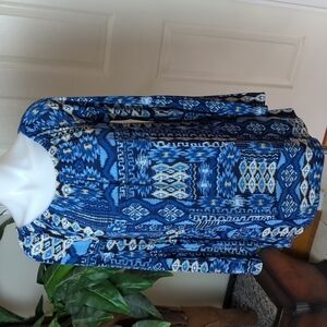 West Loop Women's Long Sleeve Boho Tunic Top Size Medium